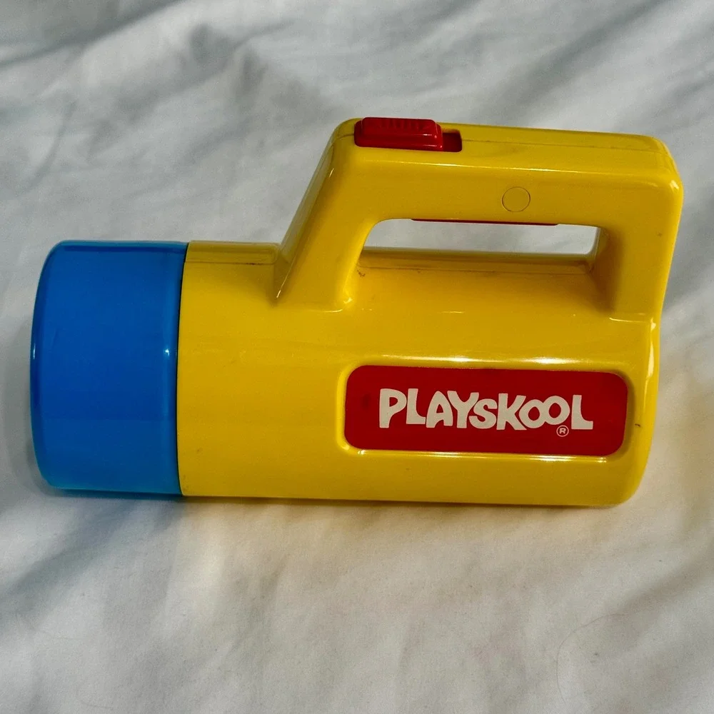Vintage 1986 Playskool Flashlight- WORKS! Color Changing Lenses Kids Toy 1980s